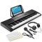 Ashthorpe 61-Key Digital Keyboard Piano, Portable Electronic Piano Keyboard Kit with Headphones, Microphone, and Keynote Stickers